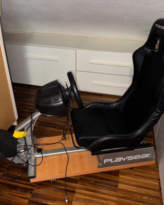 Playseat Per Ps4 nera con volante e struttura