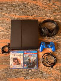 PS4 con accessori e giochi