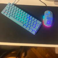 tastiera+mouse gaming con switch rossi RGB