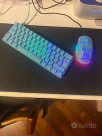 tastiera+mouse gaming con switch rossi RGB