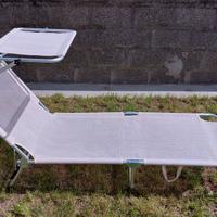 LETTINI MARE CON PARASOLE, ALLUMINIO, RICHIUDIBILI