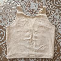 Nike yoga printed crop top donna dri fit taglia S 