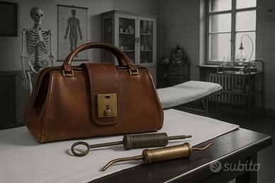 Antico lotto medico borsa clistere irrigatore