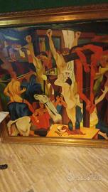 Quadro La crocifissione di Guttuso , mt 1.80x1.80