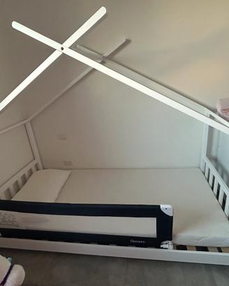 Letto casetta Montessori 90x190 + materasso memory