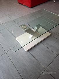 Tavolino da salotto moderno in vetro temperato