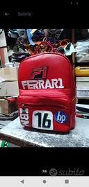 zaino rosso in pelle 