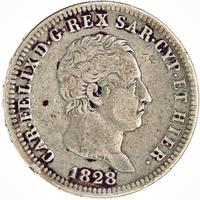 Regno di Sardegna: Carlo Felice. 2 Lire 1828