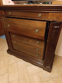 Comò e 2 comodini arte povera legno massello