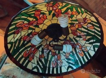 lampadario artigianale vetro e piombo 