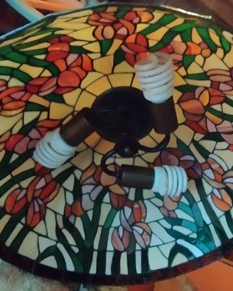 lampadario artigianale vetro e piombo 