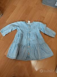 Abitino denim bambina 6/9 mesi 