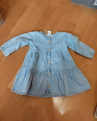 Abitino denim bambina 6/9 mesi 
