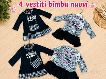 4 vestiti bimba nuovi 18 e 24 mesi 