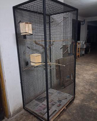 gabbia per uccelli/pappagalli con rotelle