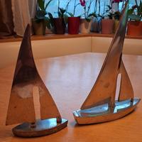 barche a vela vintage in alluminio 