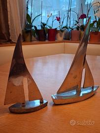 barche a vela vintage in alluminio 