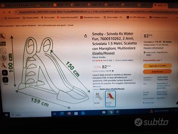 Smoby-Scivolo C. tubo ACQUA Water Fun META' PREZZO