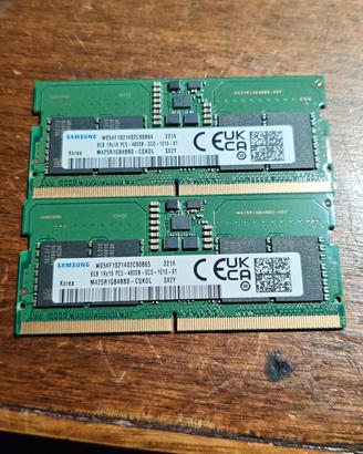 2 molduli sodim Samsung 8g per laptop 