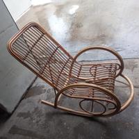 Sedia a dindolo Vintage in legno