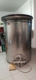 fusto inox per vino con coperchio 900 L
