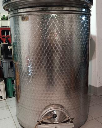fusto inox per vino con coperchio 900 L