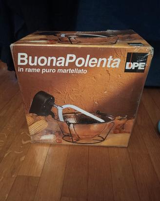 paiolo elettrico in puro rame martellato 