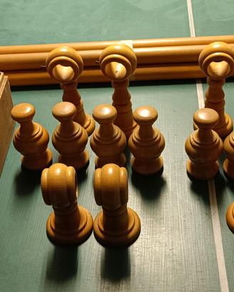 4 Bastoni in legno per 2 tende ( riloga )