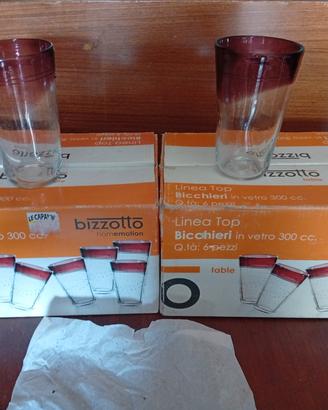 Bicchieri in vetro bizzotto