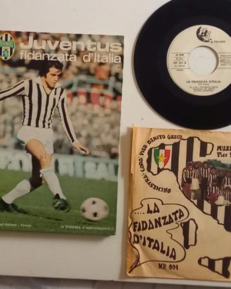 JUVENTUS FIDANZATA D'ITALIA  LIBRO+ DISCO 45 GIRI