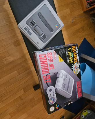 Nintendo super nes. Con scatola , cavi e super mar