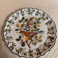 Piatto in ceramica dipinto a. Mano vintage