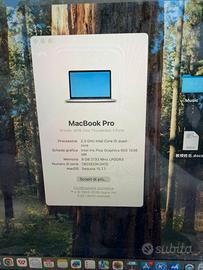 macbook pro 2019 13 pollici come nuovo