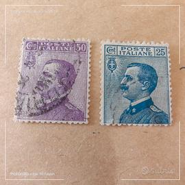 2 francobolli regno d'Italia inizi 900