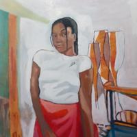 Quadro olio su tela 80x100 titolo"LA CUBANA"