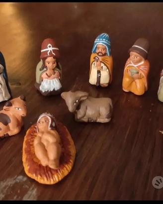 mini presepe in terracotta  peruviano 