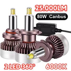 KIT FULL LED H8 6000K XENON CANBUS 360° 25000 LM