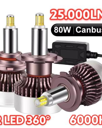 KIT FULL LED H8 6000K XENON CANBUS 360° 25000 LM