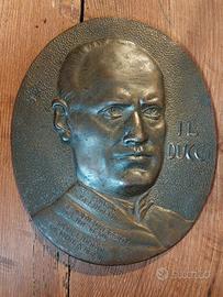 Placca da muro originale  Mussolini