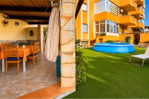 Quadrilocale con cortile vicino al Poetto