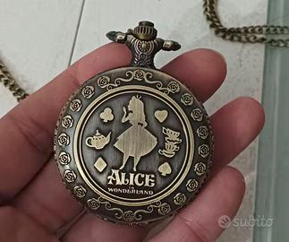 Orologio da tasca Vintage Alice in Wonderland