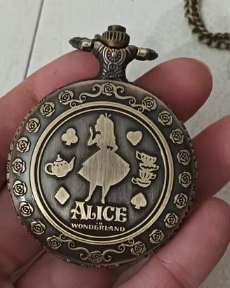 Orologio da tasca Vintage Alice in Wonderland