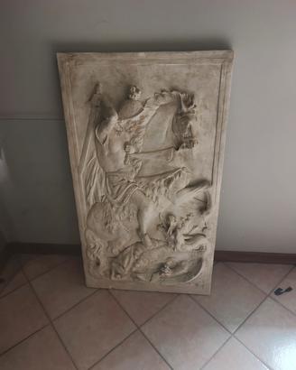 Bassorilievo San Giorgio e il Drago  in gesso