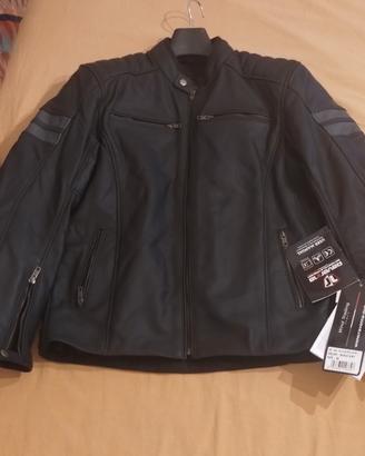 giacca giubbotto pelle nera Ravenna NUOVO
