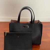 Borsa nera a mano in pelle Kate Spade
