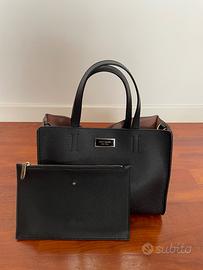 Borsa nera a mano in pelle Kate Spade