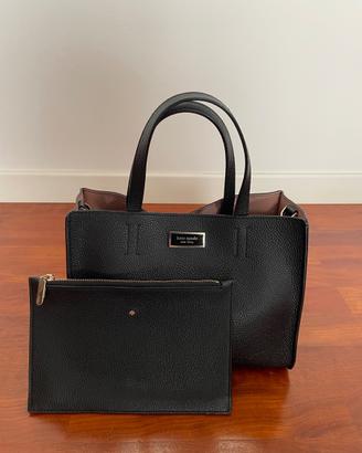 Borsa nera a mano in pelle Kate Spade