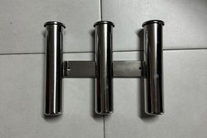 Porta canne acciaio 3 tubi