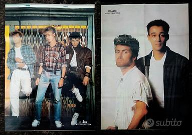 Manifesto A-Ha - Wham George Michael anni 80- 82cm
