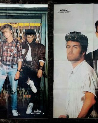 Manifesto A-Ha - Wham George Michael anni 80- 82cm